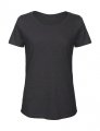 Dames T-shirt Organisch B&C Inspire Slub Chic Anthracite